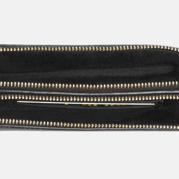 NWT COACH Double Corner Zip Wristlet In Signature Canvas in Brown/Black - Picture 5 of 5